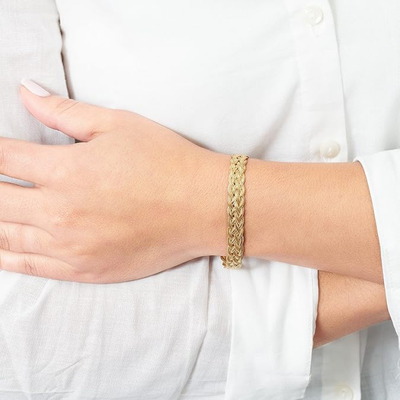 925 Sterling Silver Braided Bracelet — Elegant Gift